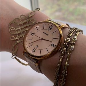 Rose Gold Fossil Watch
